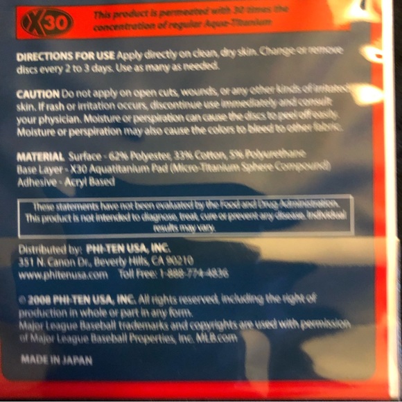 2008 Officially Licensed MLBP Colorado Rockies - Phiten X30 Titanium Discs - Picture 6 of 9